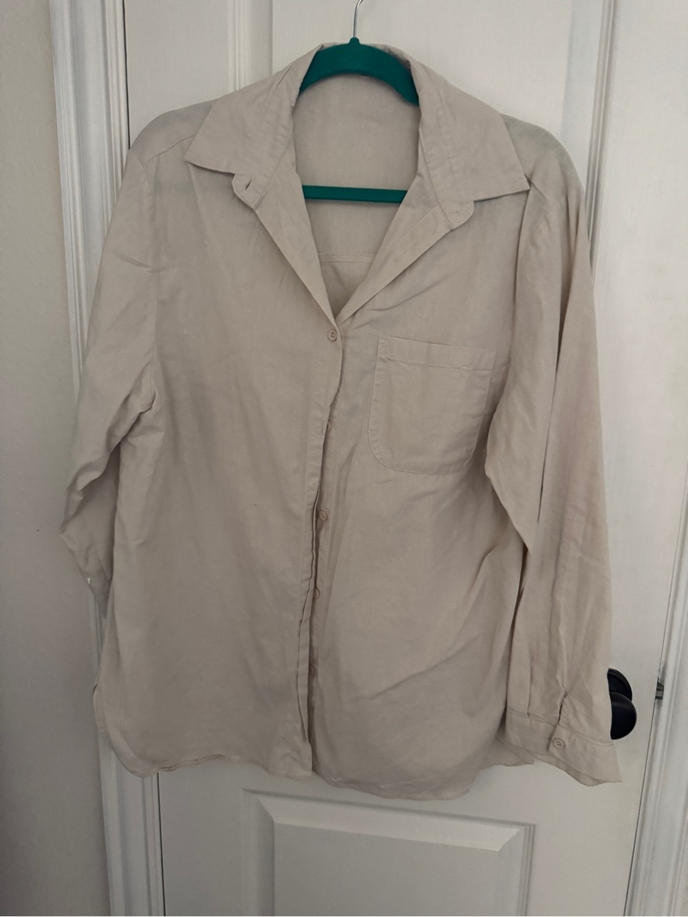 Light Beige Button-Up Shirt